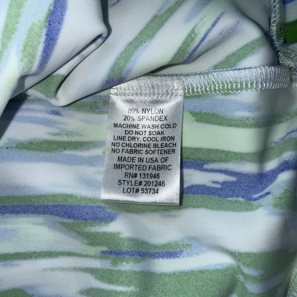 Jude Connally Blue Green White Womens XS Golf Skort Pull On Stretch Colorful EUC